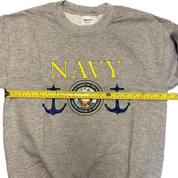 Department Of The Navy Gray Cotton Blend Sweater Small - Picture 2 of 3